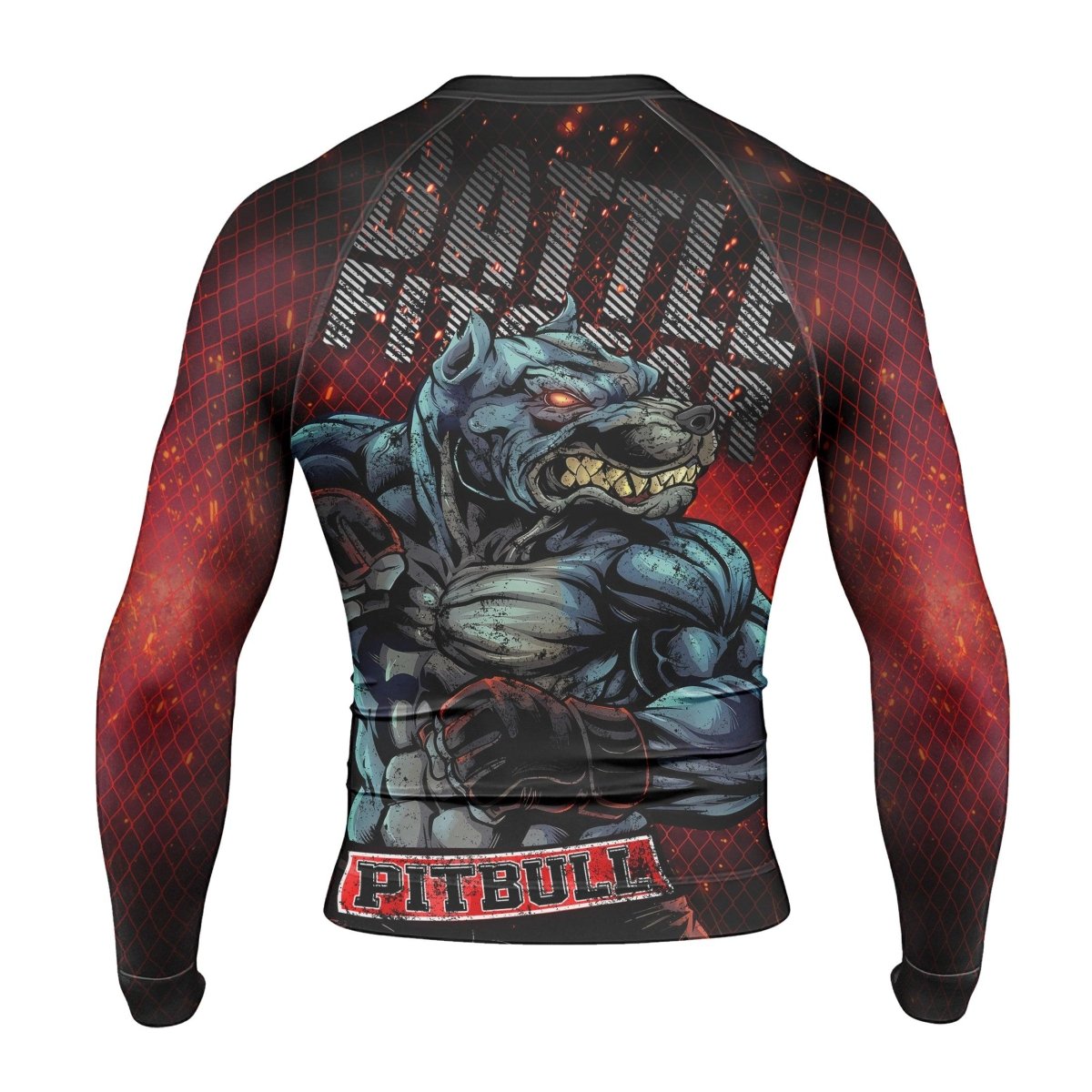 Pitbull Men's Long Sleeve Rash Guard - BattleFitGear