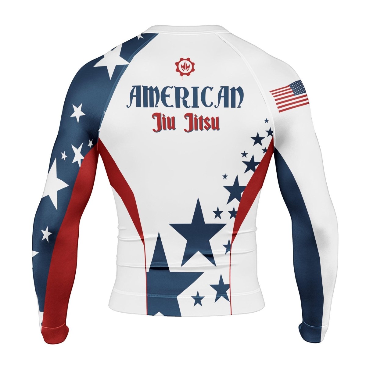 Personalized American Jiu Jitsu Long Sleeve Rash Guard - BattleFitGear