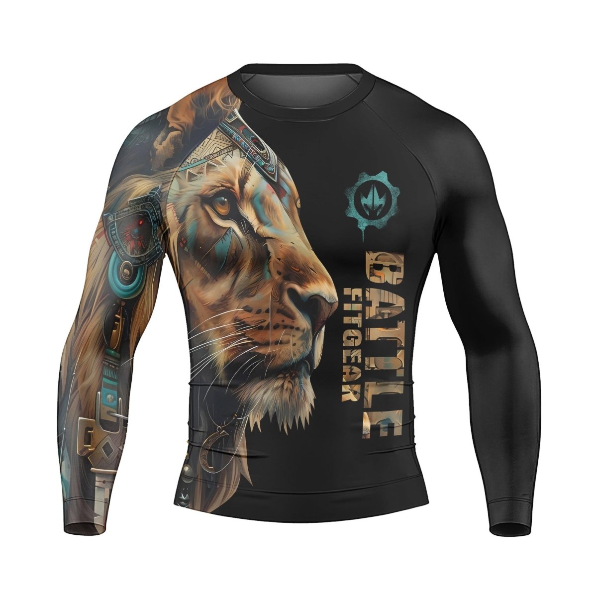 Acient Lion Men's Long Sleeve Rash Guard - BattleFitGear