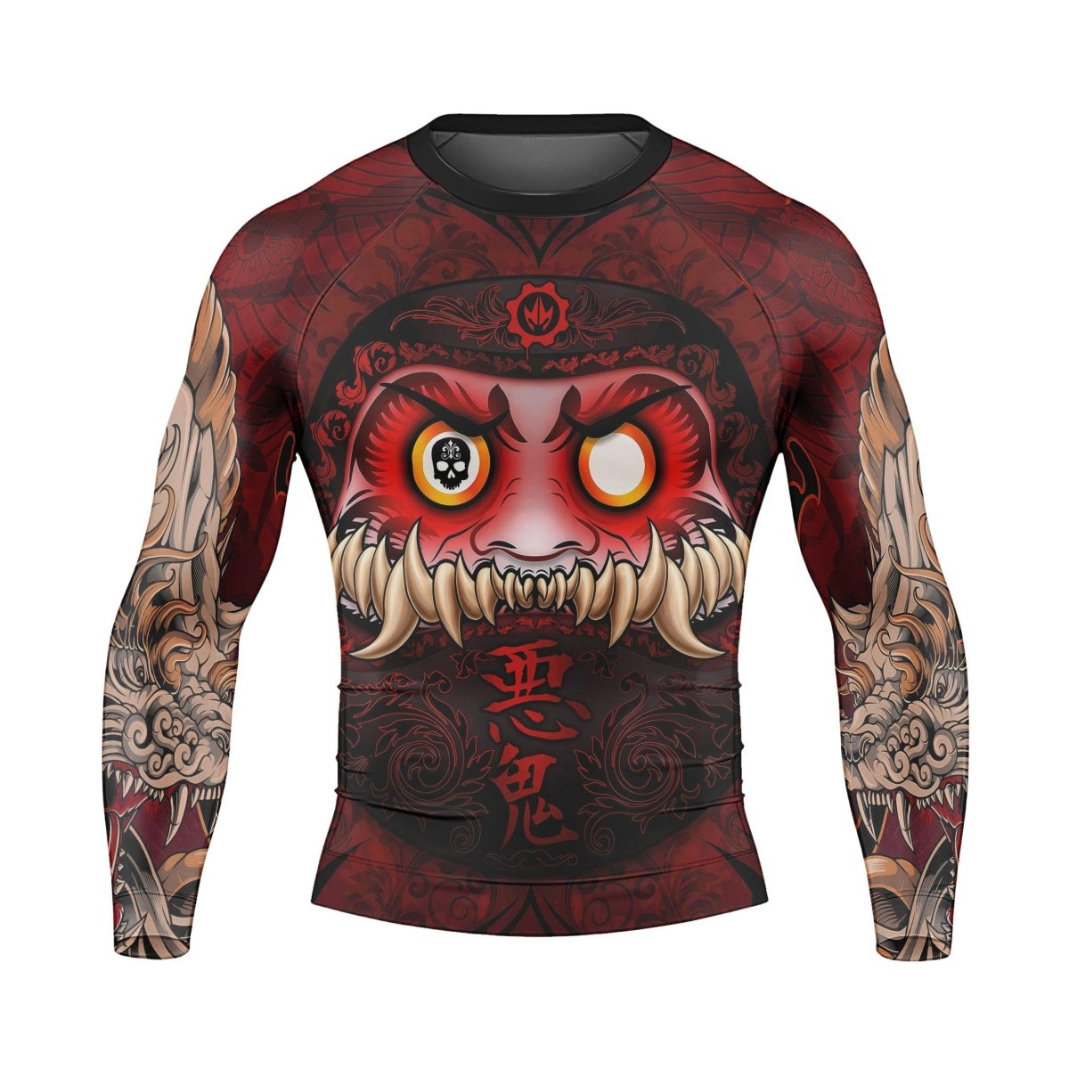 Japanese Daruma Long Sleeve Rash Guard - BattleFitGear