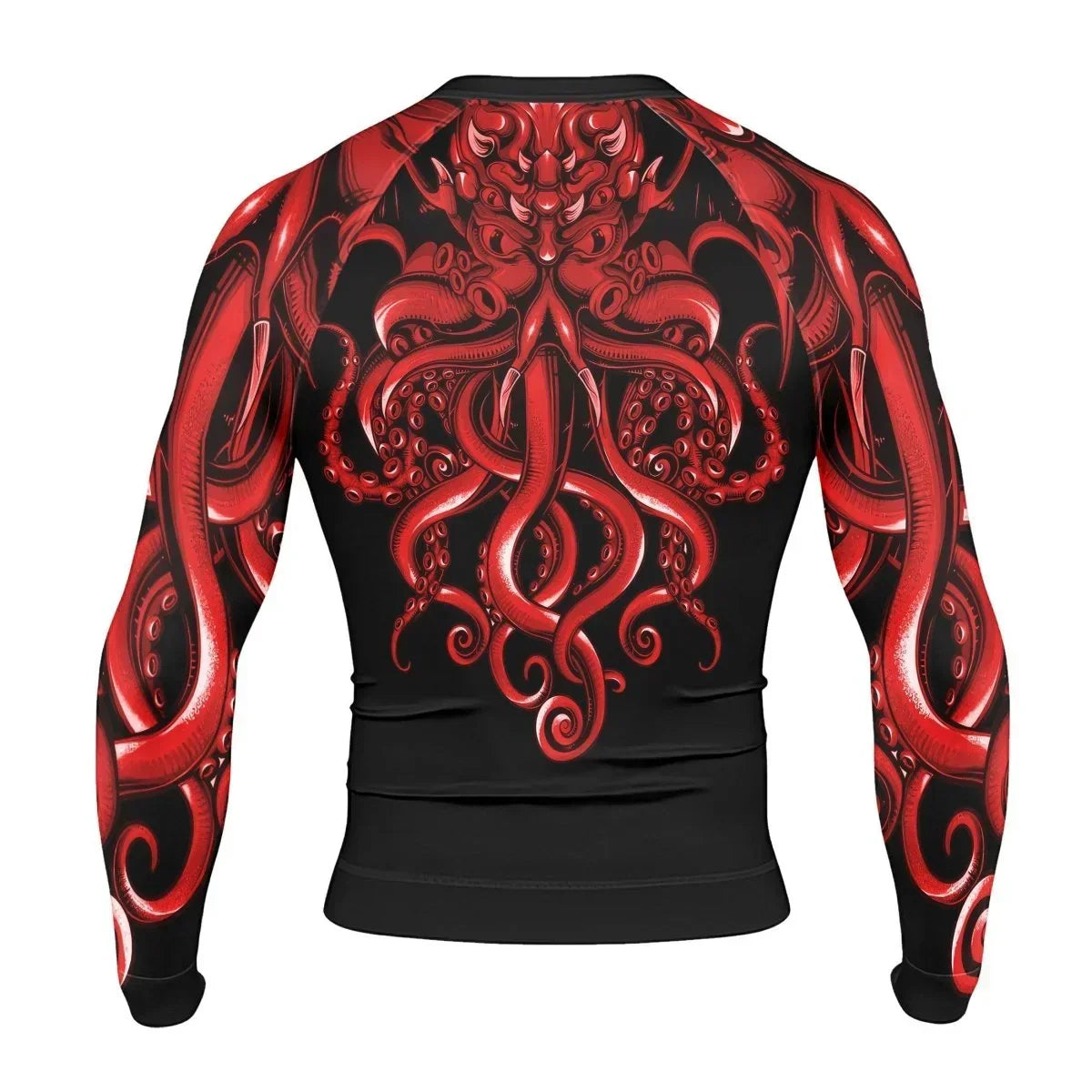 The Call Of Cthulhu RED Long Sleeve Rash Guard | Cthulhu RashGuard