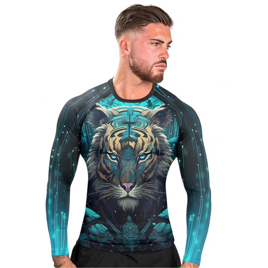 Tiger Light Men's Long Sleeve Rash Guard - BattleFitGear