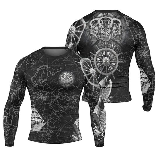 Viking Pirate Ship Long Sleeve Rash Guard - BattleFitGear