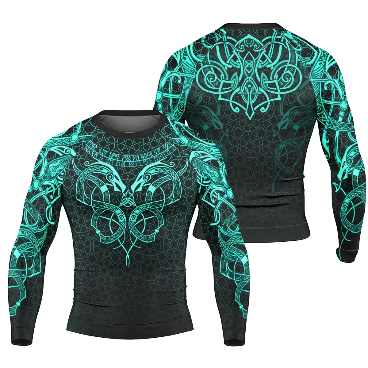 Viking Jormungandr Long Sleeve Rash Guard - BattleFitGear