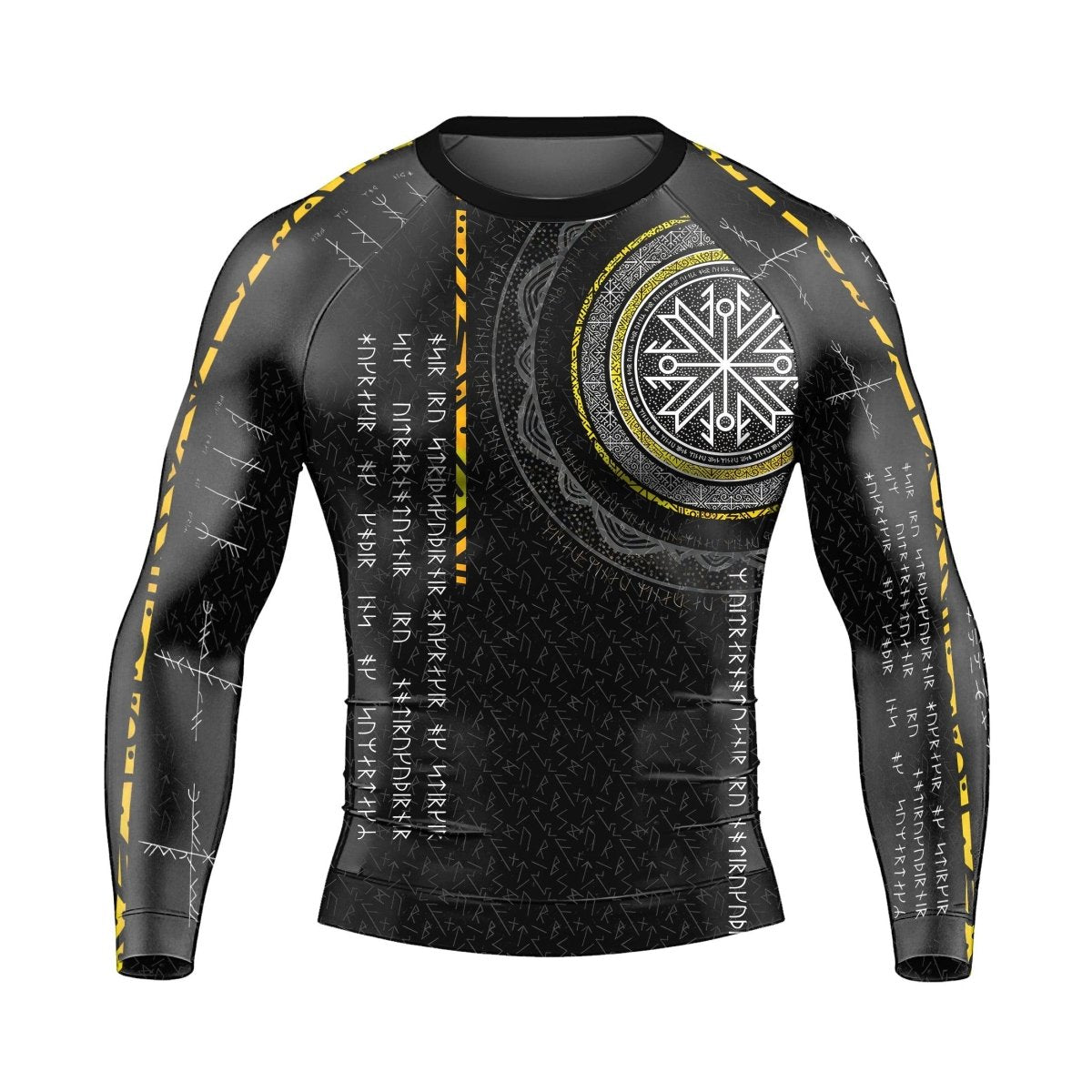 Viking Norse Rune Men's Long Sleeve Rash Guard - BattleFitGear