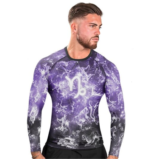 Personalized Zodiac Capricorn Long Sleeve Rash Guard - BattleFitGear