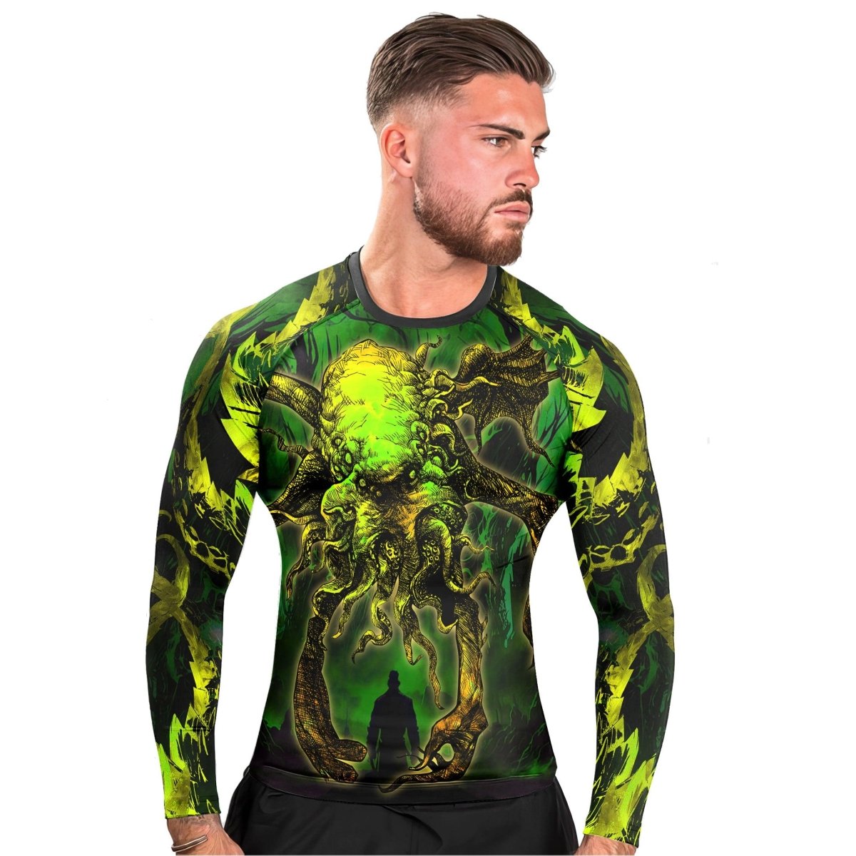 Hungry Of Cthulhu Long Sleeve Rash Guard - BattleFitGear