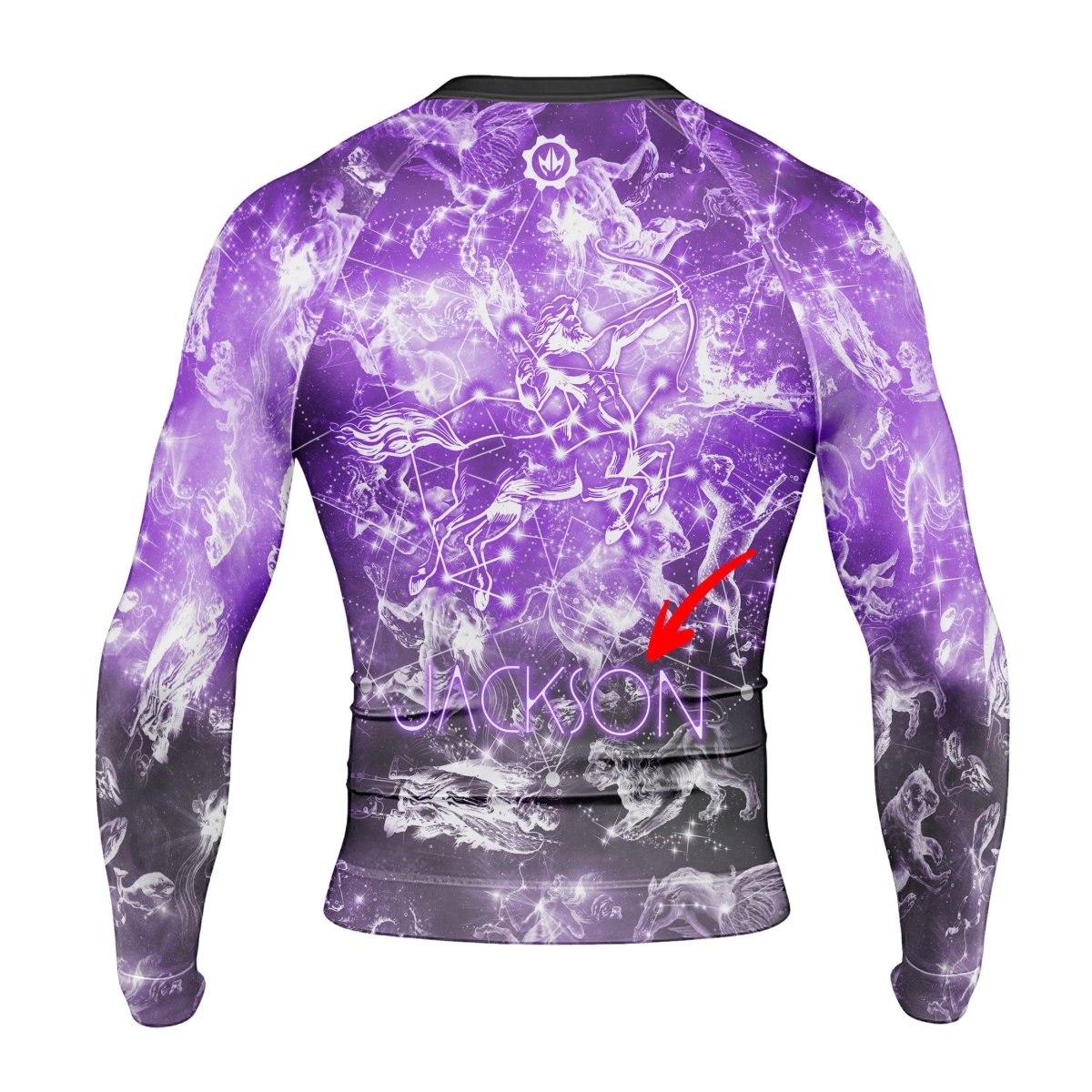 Personalized Zodiac Sagittarius Men's Long Sleeve Rash Guard - BattleFitGear