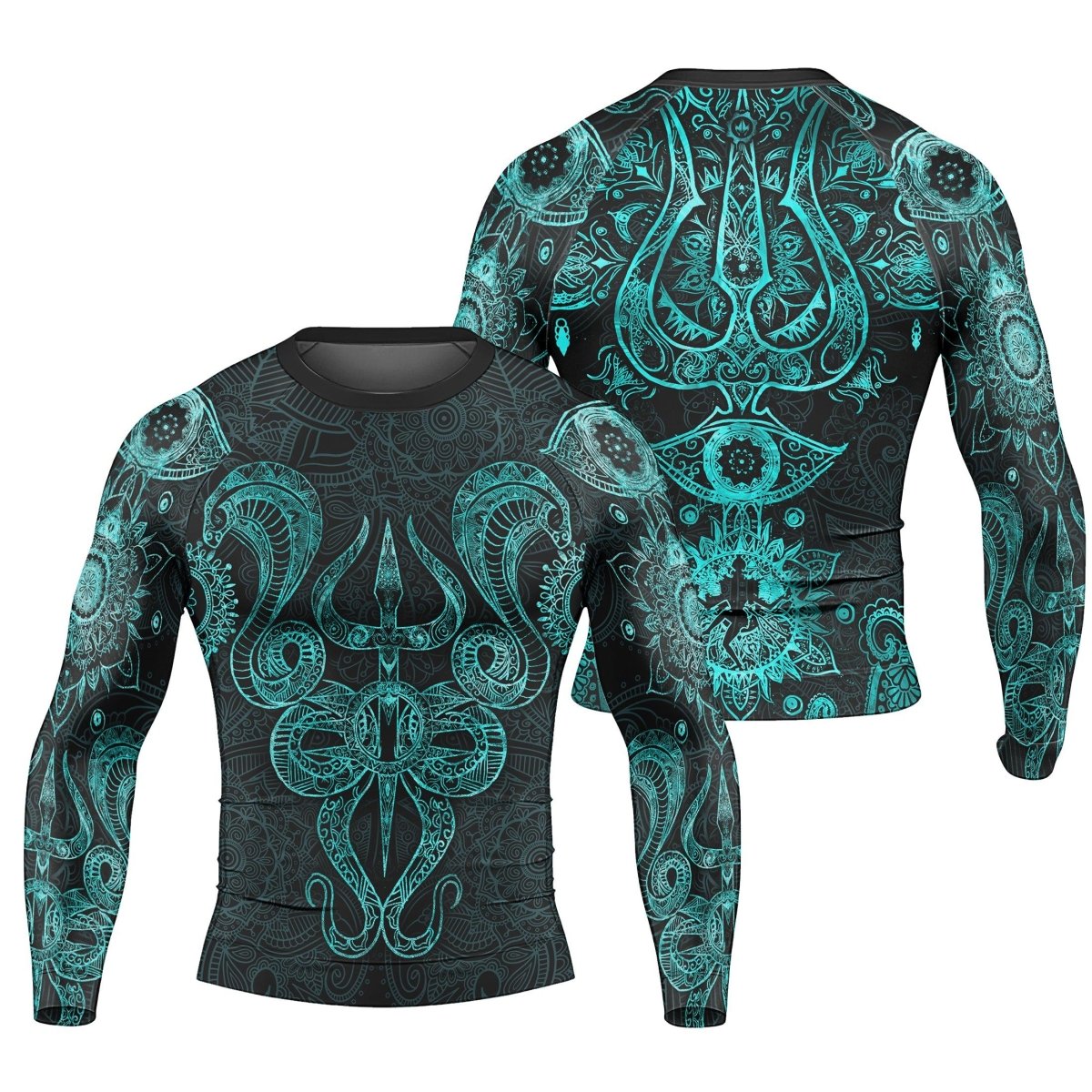 Snake King Vasuki Men's Long Sleeve Rash Guard - BattleFitGear