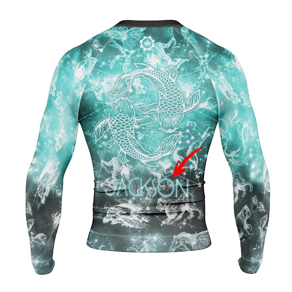 Personalized Zodiac Pisces Long Sleeve Rash Guard - BattleFitGear