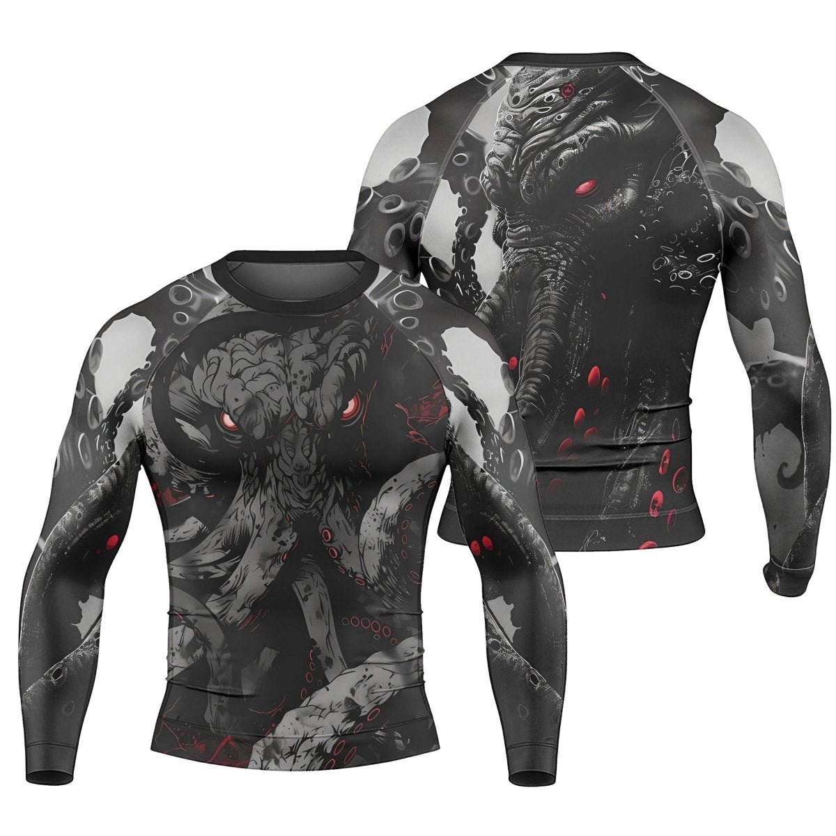 Darkness Cthulhu Men's Long Sleeve Rash Guard - BattleFitGear