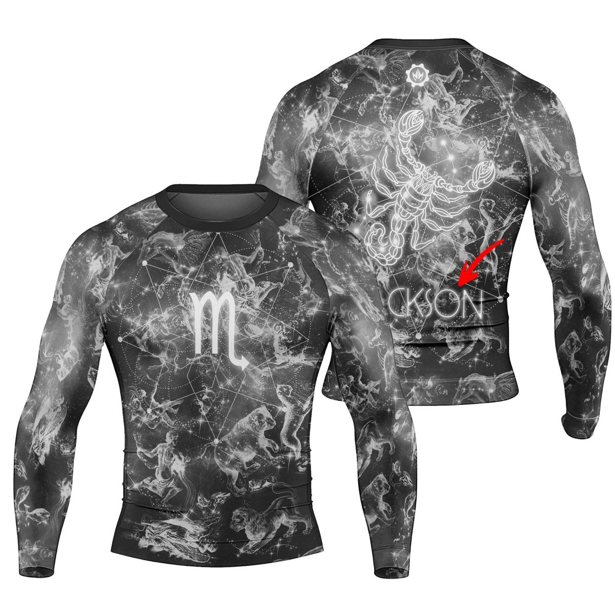 Personalized Zodiac Scorpio Long Sleeve Rash Guard - BattleFitGear