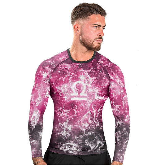 Personalized Zodiac Libra Long Sleeve Rash Guard - BattleFitGear