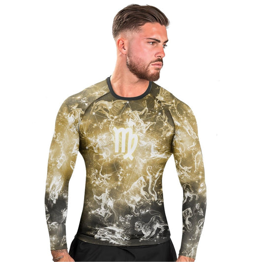 Personalized Zodiac Virgo Long Sleeve Rash Guard - BattleFitGear