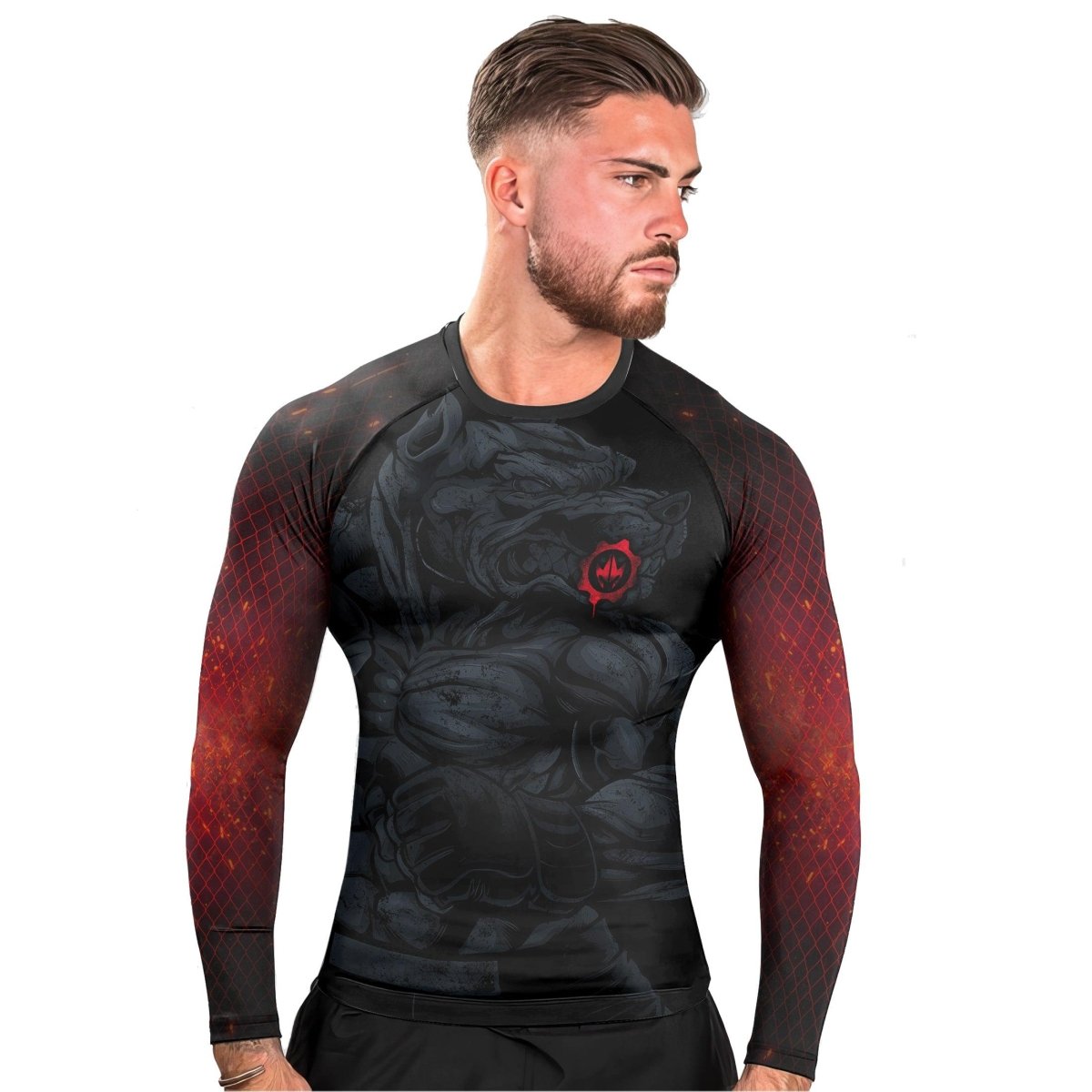 Pitbull Men's Long Sleeve Rash Guard - BattleFitGear