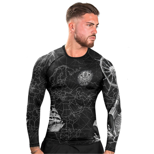 Viking Pirate Ship Long Sleeve Rash Guard - BattleFitGear