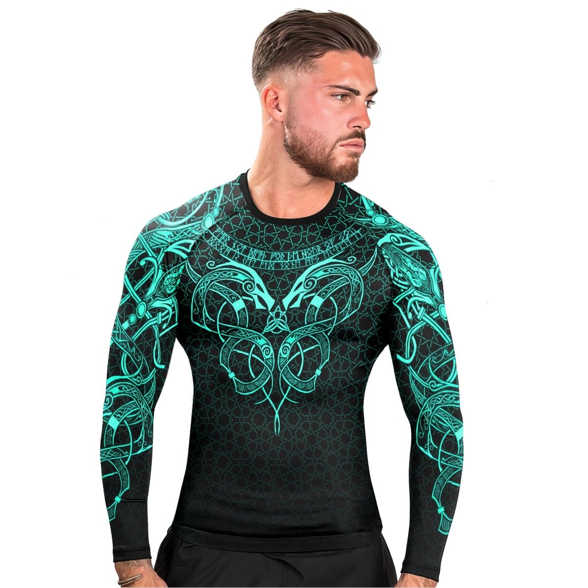 Viking Jormungandr Long Sleeve Rash Guard - BattleFitGear