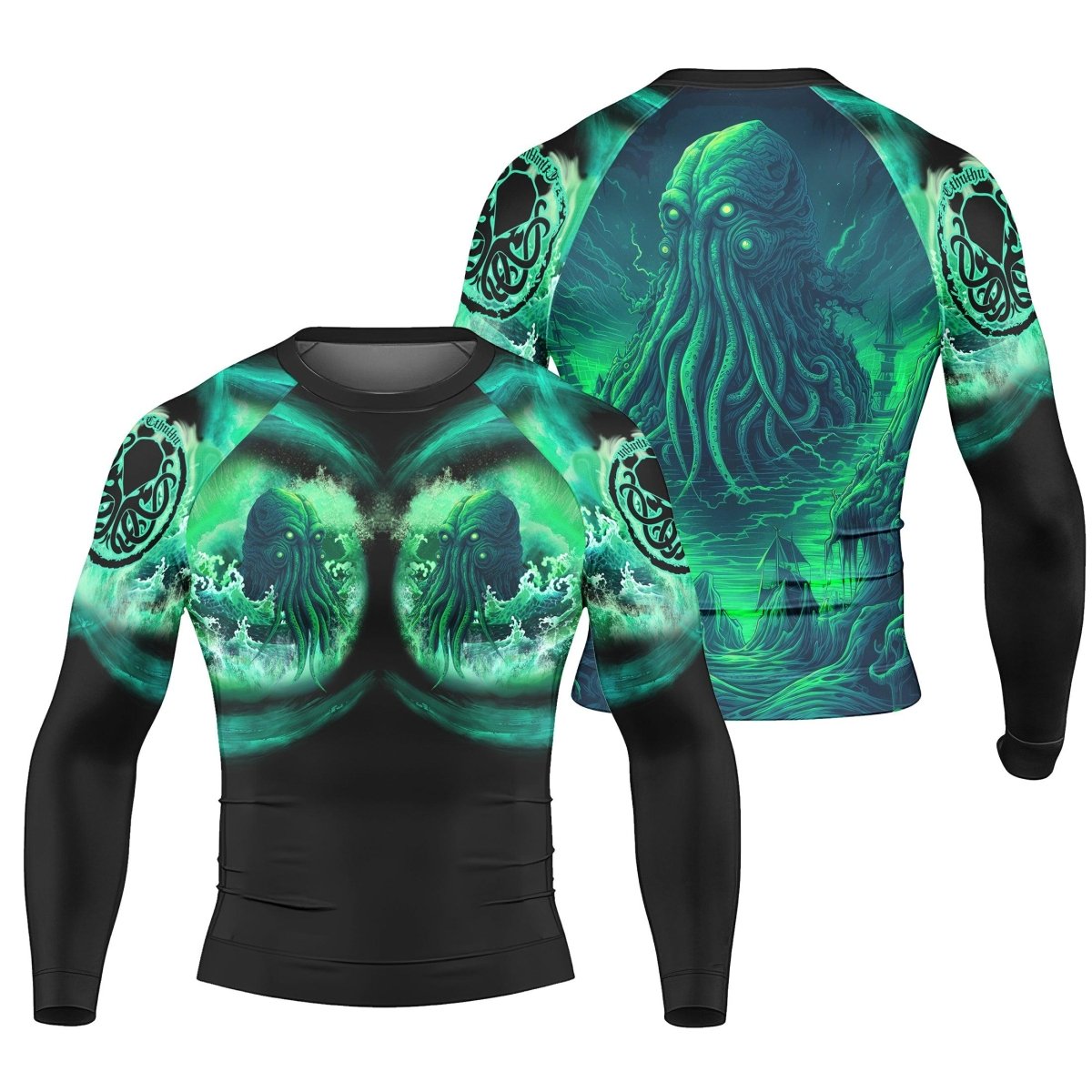 King Of DarkSea Cthulhu Long Sleeve Rash Guard - BattleFitGear