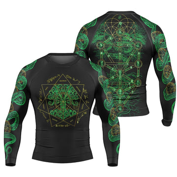 Viking World Tree Men's Long Sleeve Rash Guard - BattleFitGear