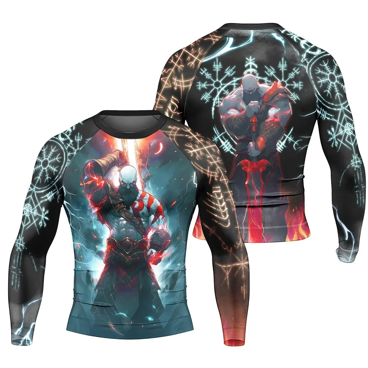 God Of War Long Sleeve Rash Guard | God Of War Compression Shirt
