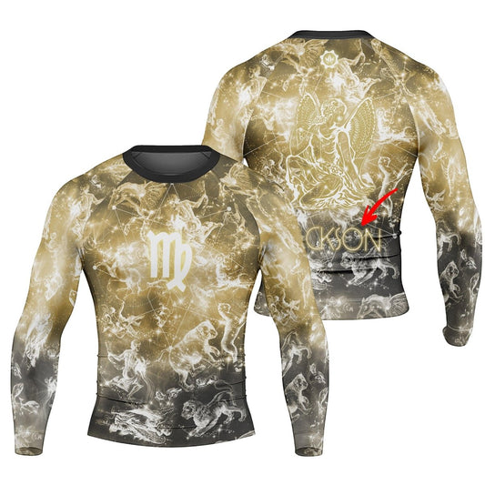 Personalized Zodiac Virgo Long Sleeve Rash Guard - BattleFitGear