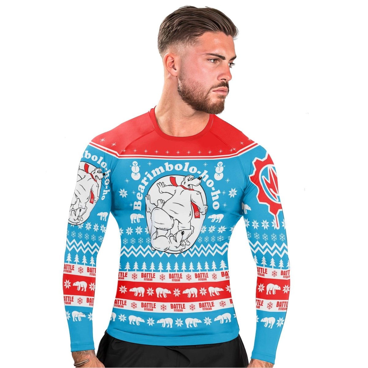 Bearimbolo - Ho - Ho Long Sleeve Rash Guard - BattleFitGear