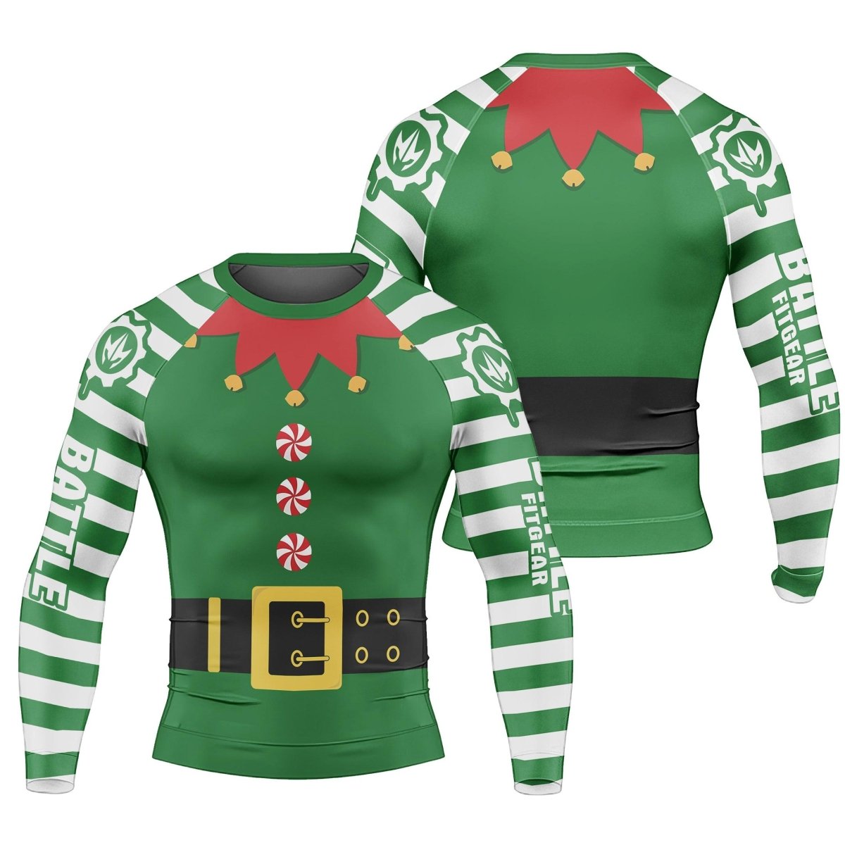 Santa's Elf Long Sleeve Rash Guard - BattleFitGear