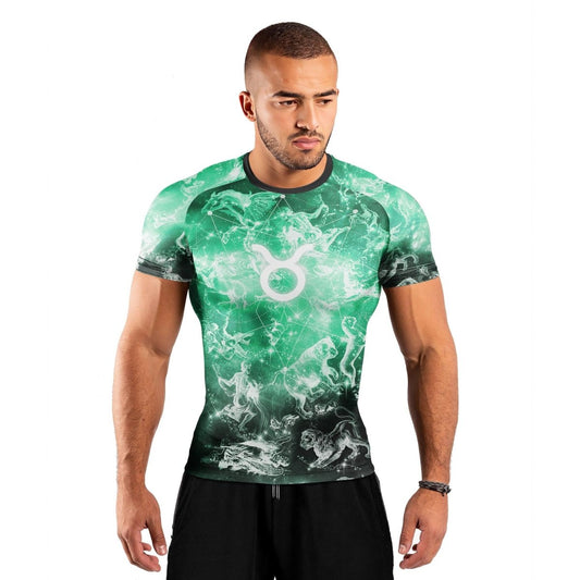 Personalized Zodiac Taurus Short Sleeve Rash Guard - BattleFitGear