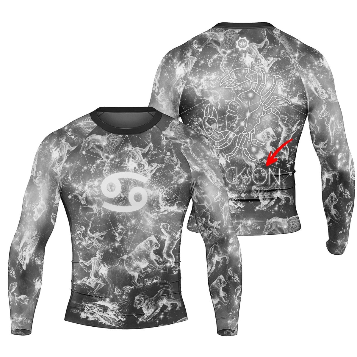 Personalized Zodiac Cancer Long Sleeve Rash Guard - BattleFitGear