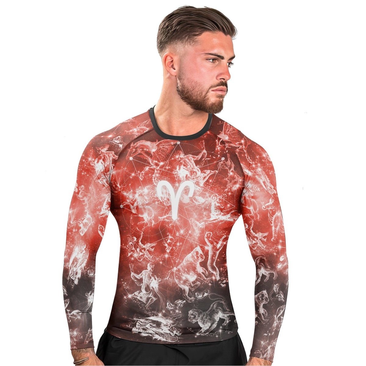 Personalized Zodiac Aries Long Sleeve Rash Guard - BattleFitGear