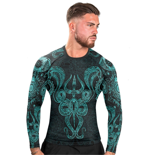 Snake King Vasuki Men's Long Sleeve Rash Guard - BattleFitGear