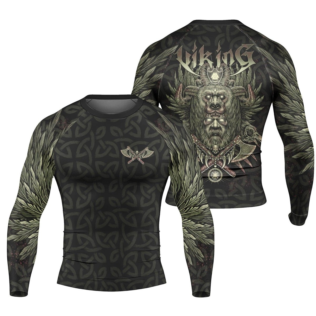 Berserker Warrior Long Sleeve Rash Guard - BattleFitGear