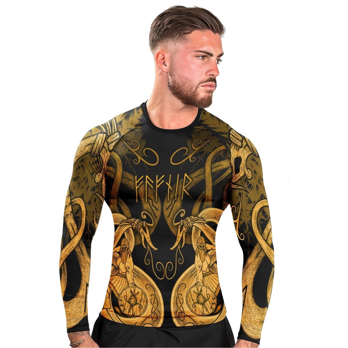 Odin Norse Rune Men's Long Sleeve Rash Guard