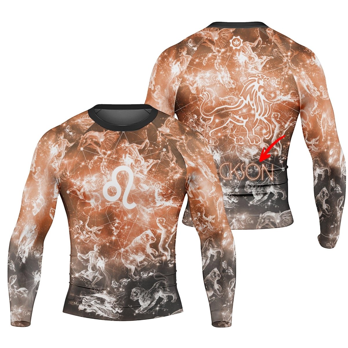 Personalized Zodiac Leo Long Sleeve Rash Guard - BattleFitGear