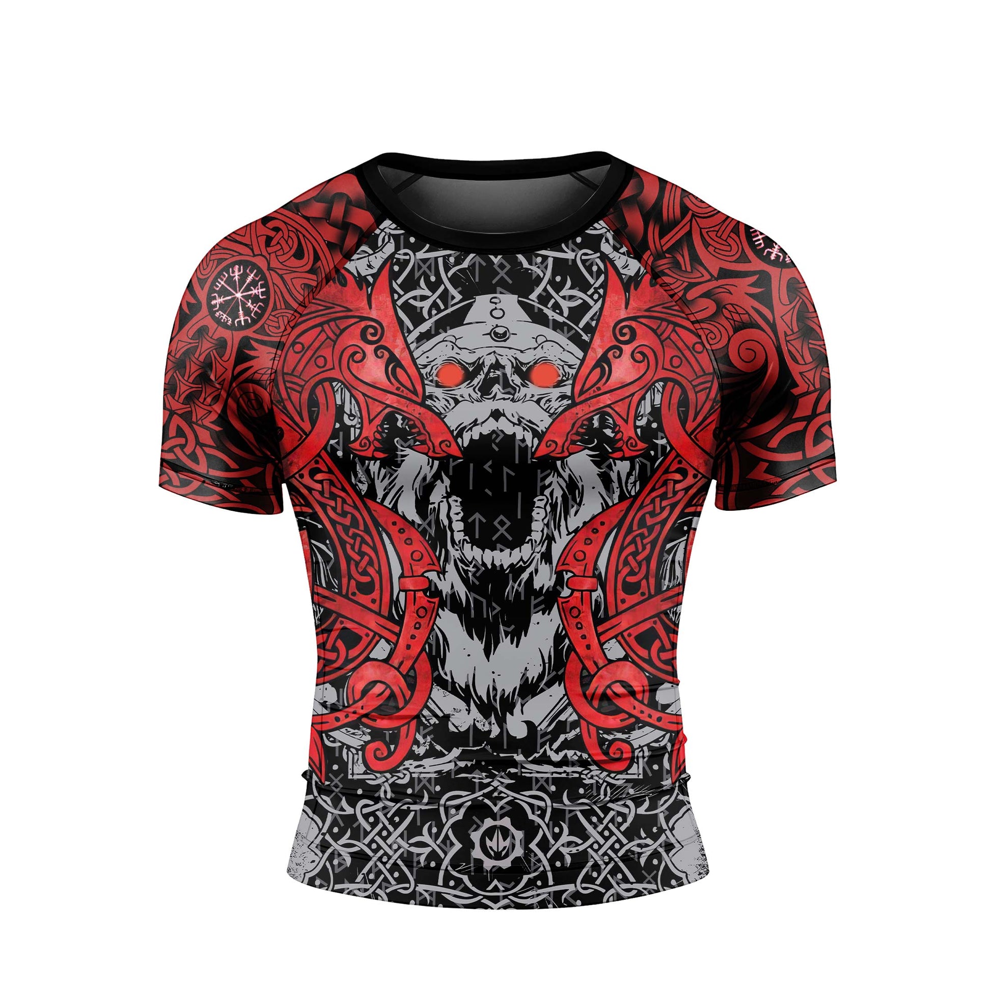 Rage Of Viking Berserker Men's Short Sleeve Rash Guard - BattleFitGear