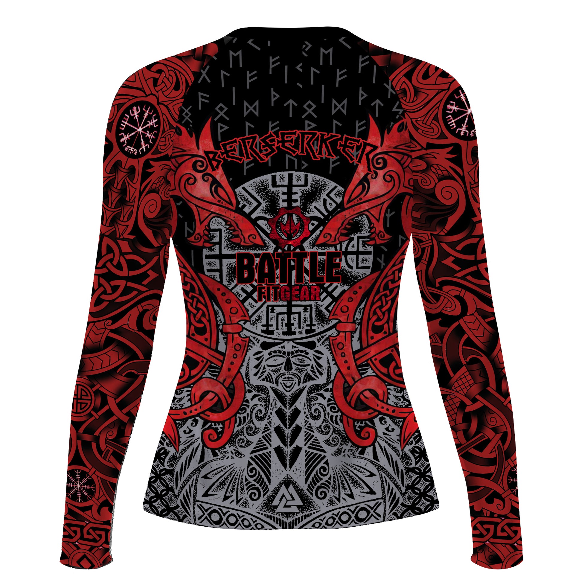 Rage Of Viking Berserker Women's Long Sleeve Rash Guard