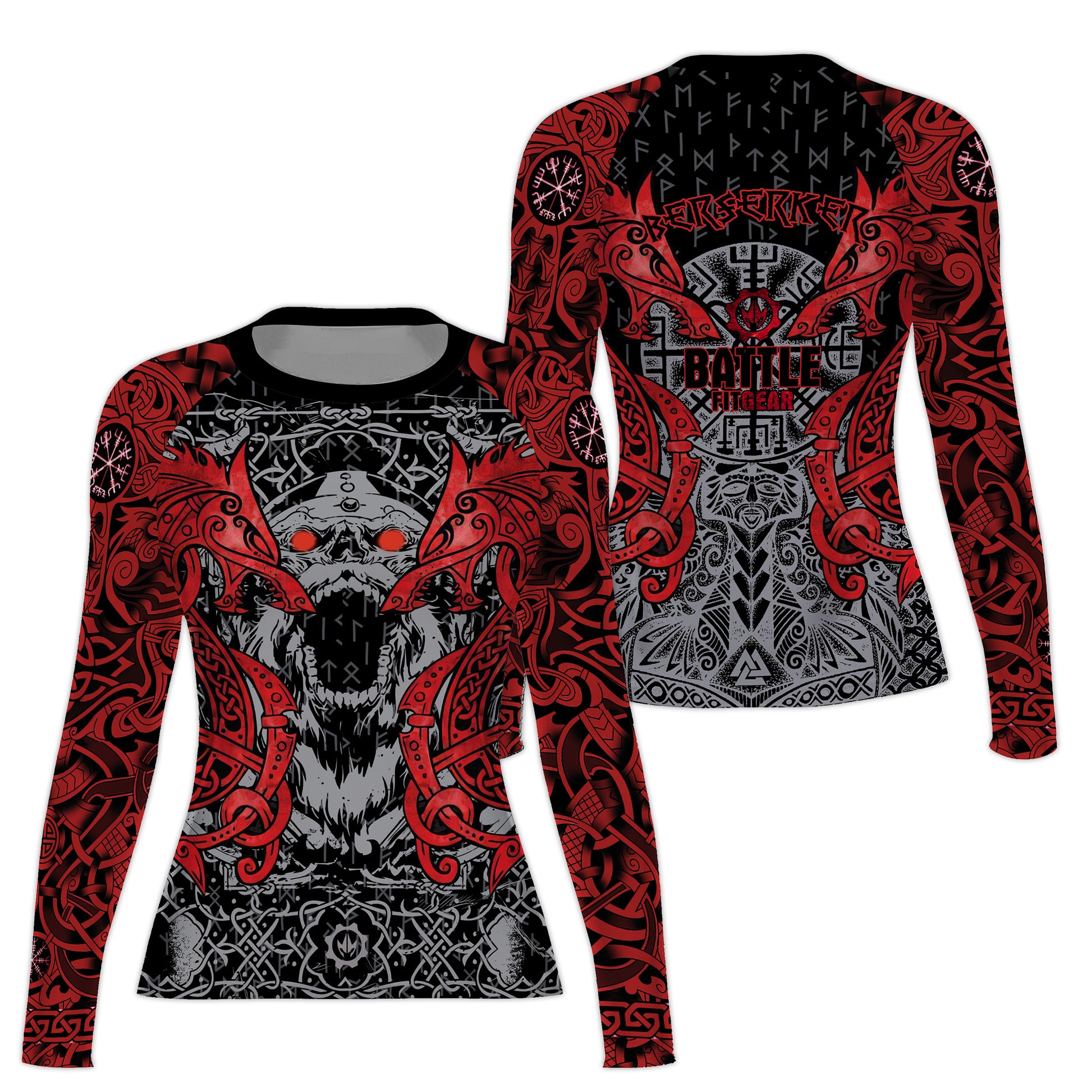 Rage Of Viking Berserker Women's Long Sleeve Rash Guard