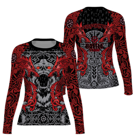 Rage Of Viking Berserker Women's Long Sleeve Rash Guard