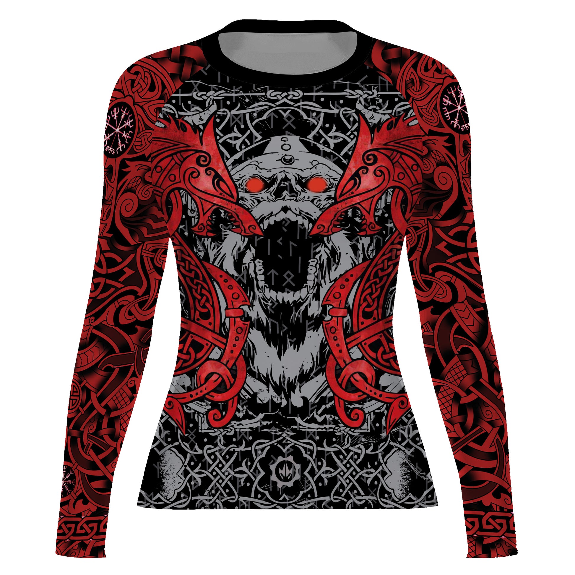 Rage Of Viking Berserker Women's Long Sleeve Rash Guard