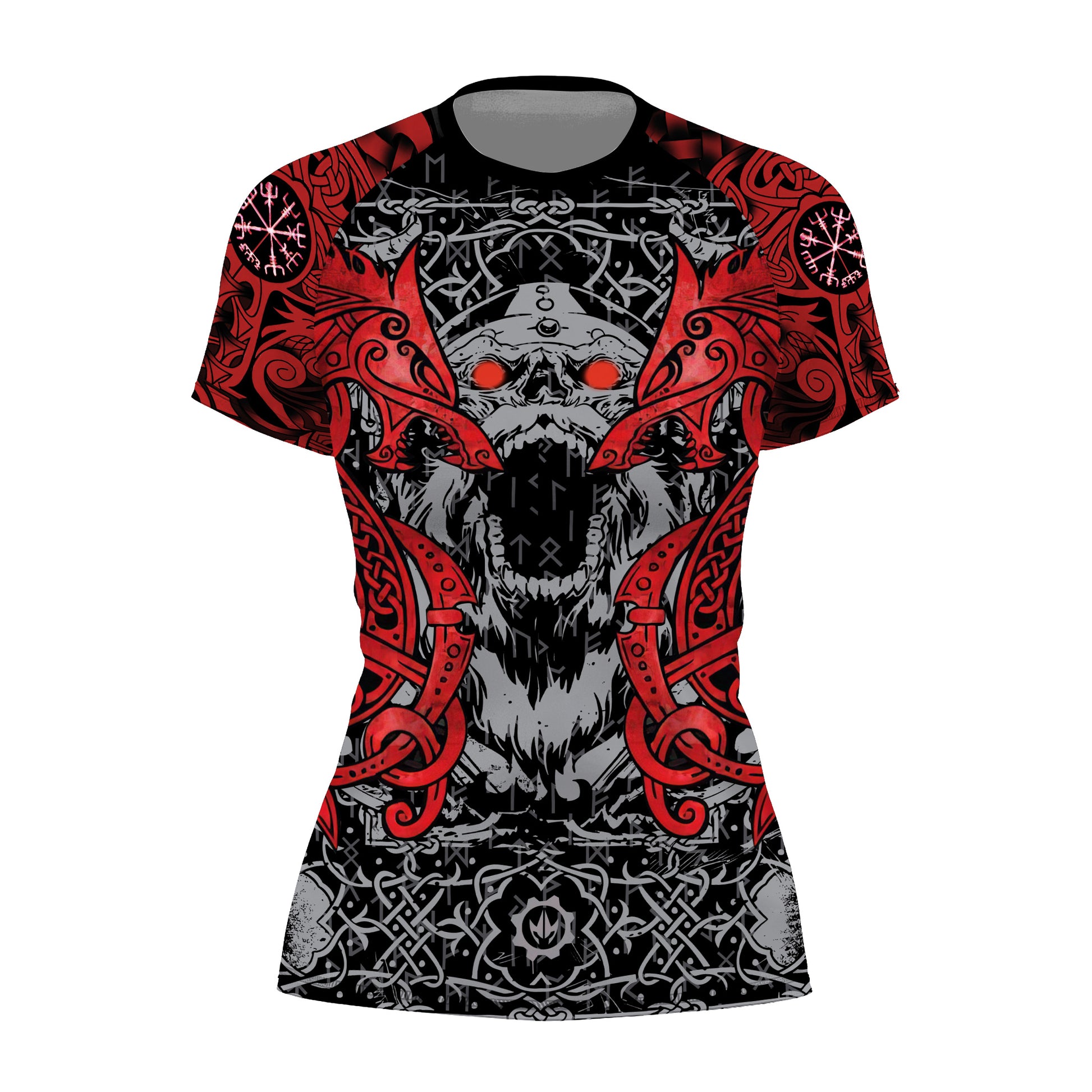 Rage Of Viking Berserker Women's Short Sleeve Rash Guard - BattleFitGear