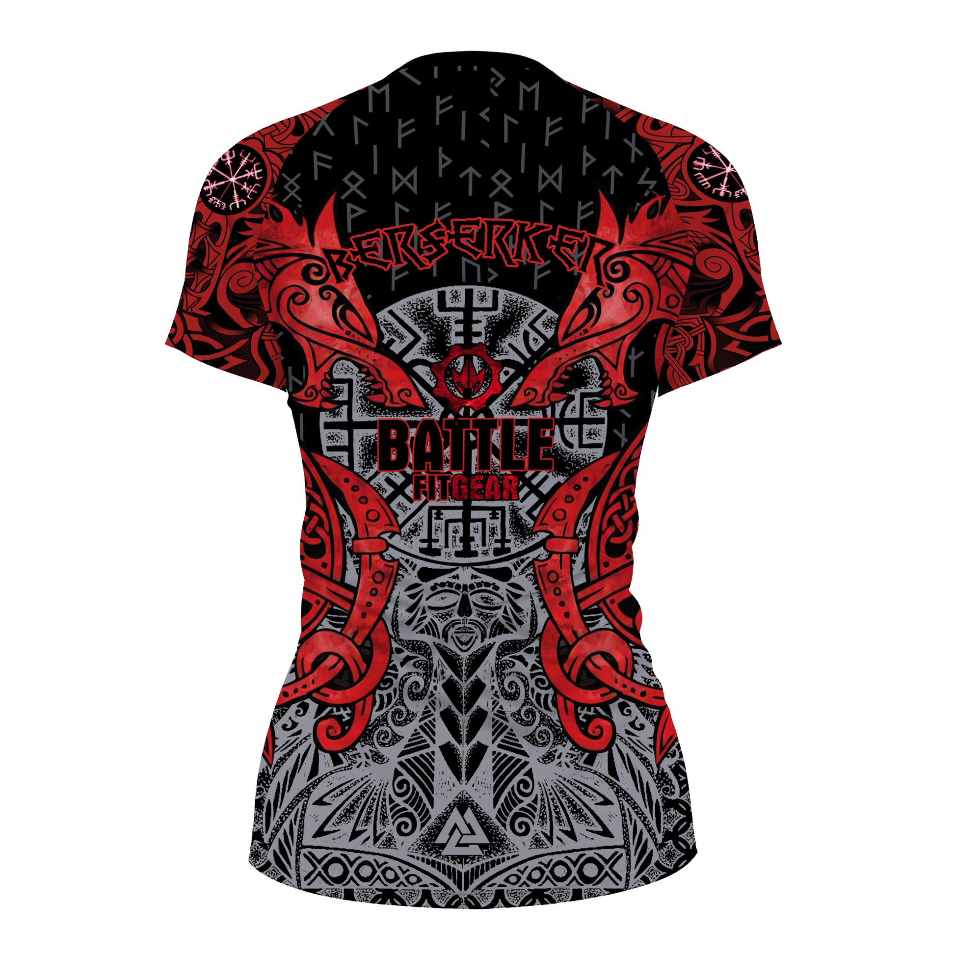 Rage Of Viking Berserker Women's Short Sleeve Rash Guard - BattleFitGear