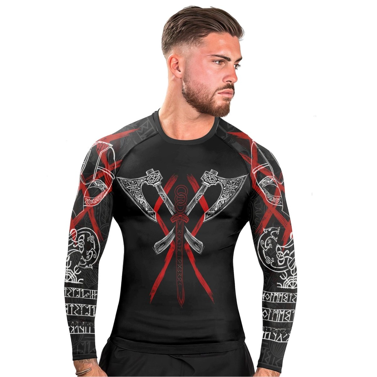 Ragnar Lothbrok Men's Long Sleeve Rash Guard - BattleFitGear