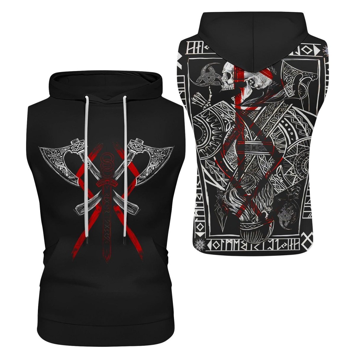 Ragnar Lothbrok Sleeveless Pullover & Zip Hoodie - BattleFitGear