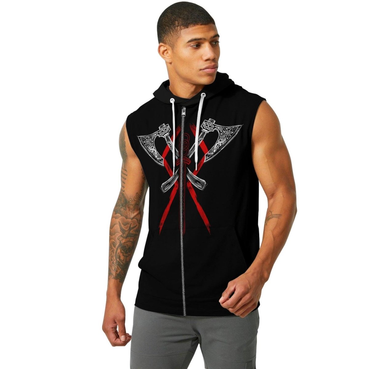 Ragnar Lothbrok Sleeveless Pullover & Zip Hoodie - BattleFitGear