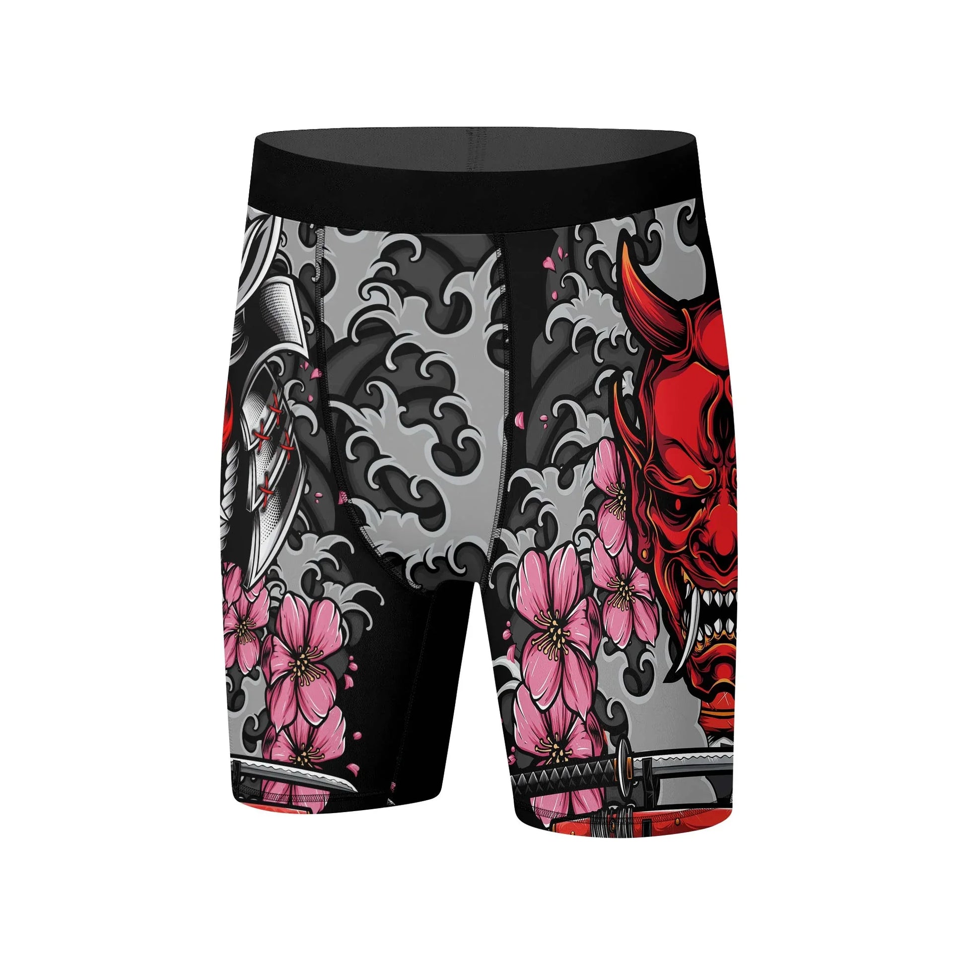 Red Oni Blossom Compression Shorts