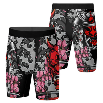 Red Oni Blossom Compression Shorts