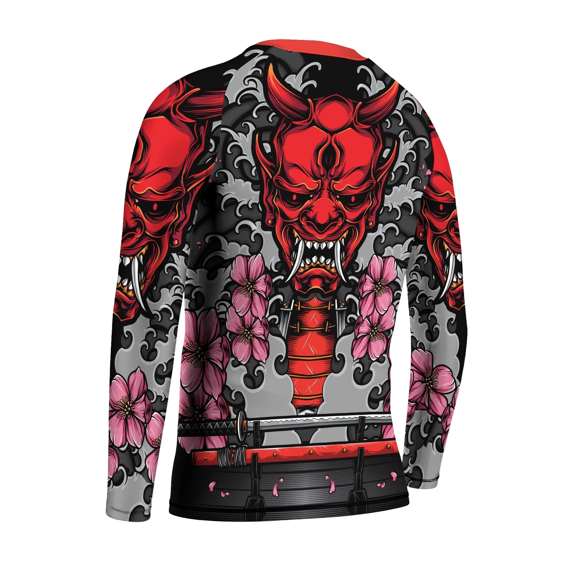 Red Oni Blossom Kids Rash Guard