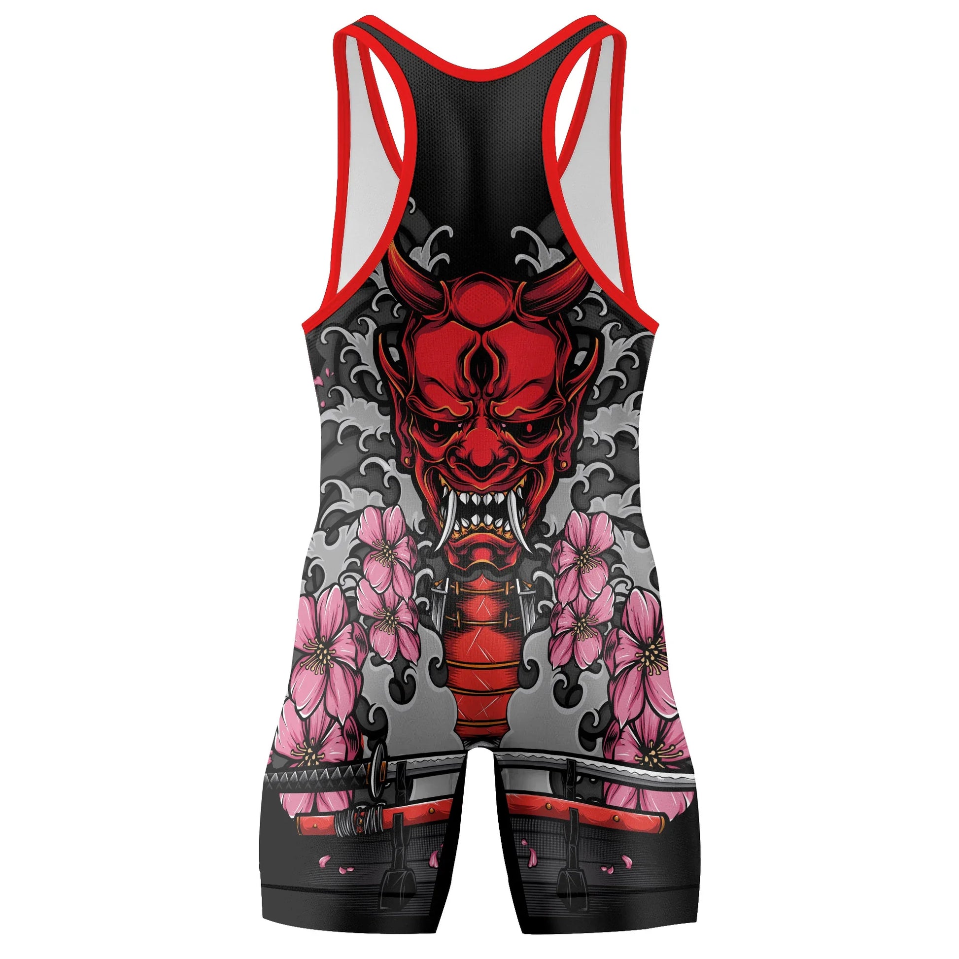 Red Oni Blossom Wrestling Singlets