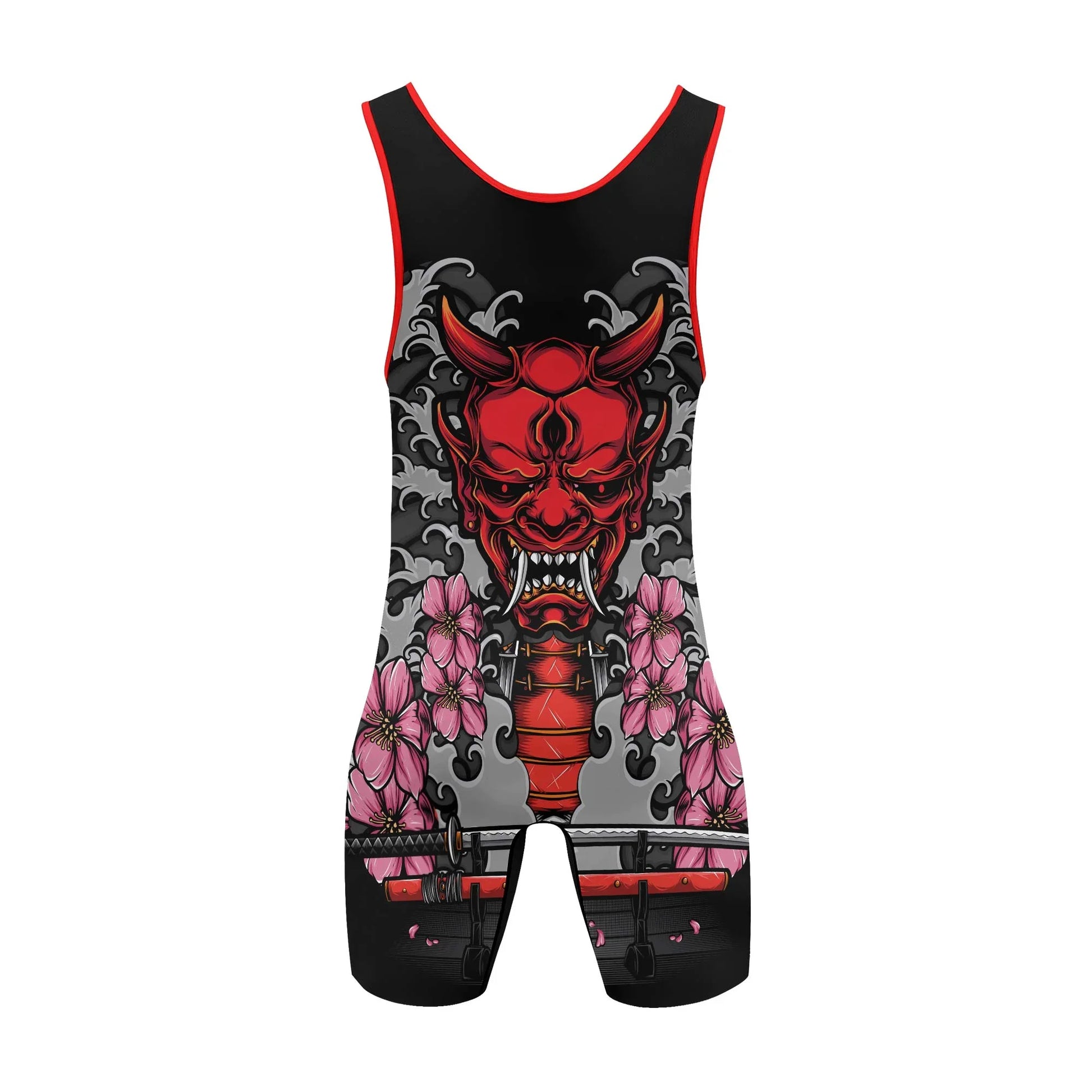 Red Oni Blossom Wrestling Singlets