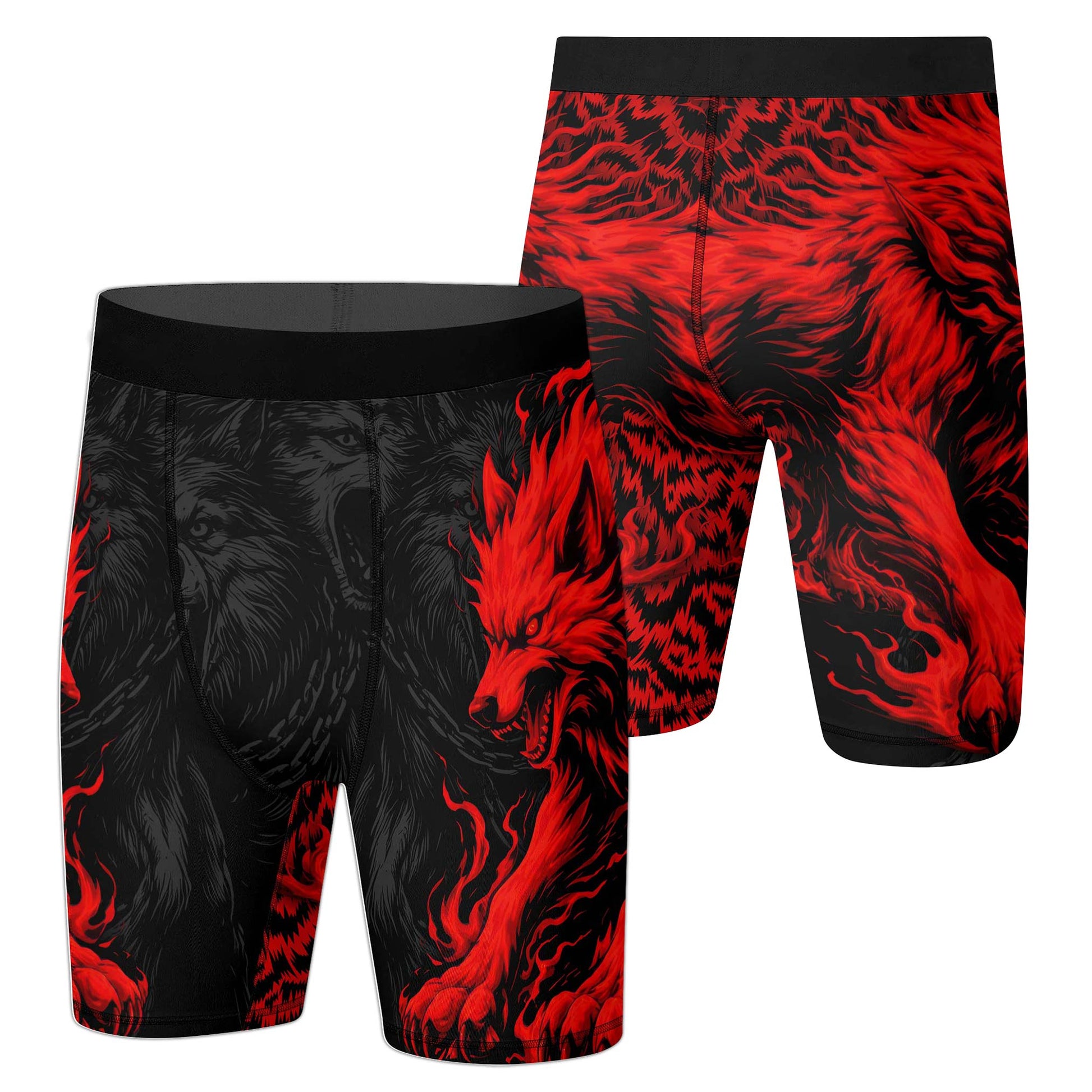 Red Wolf Compression Shorts
